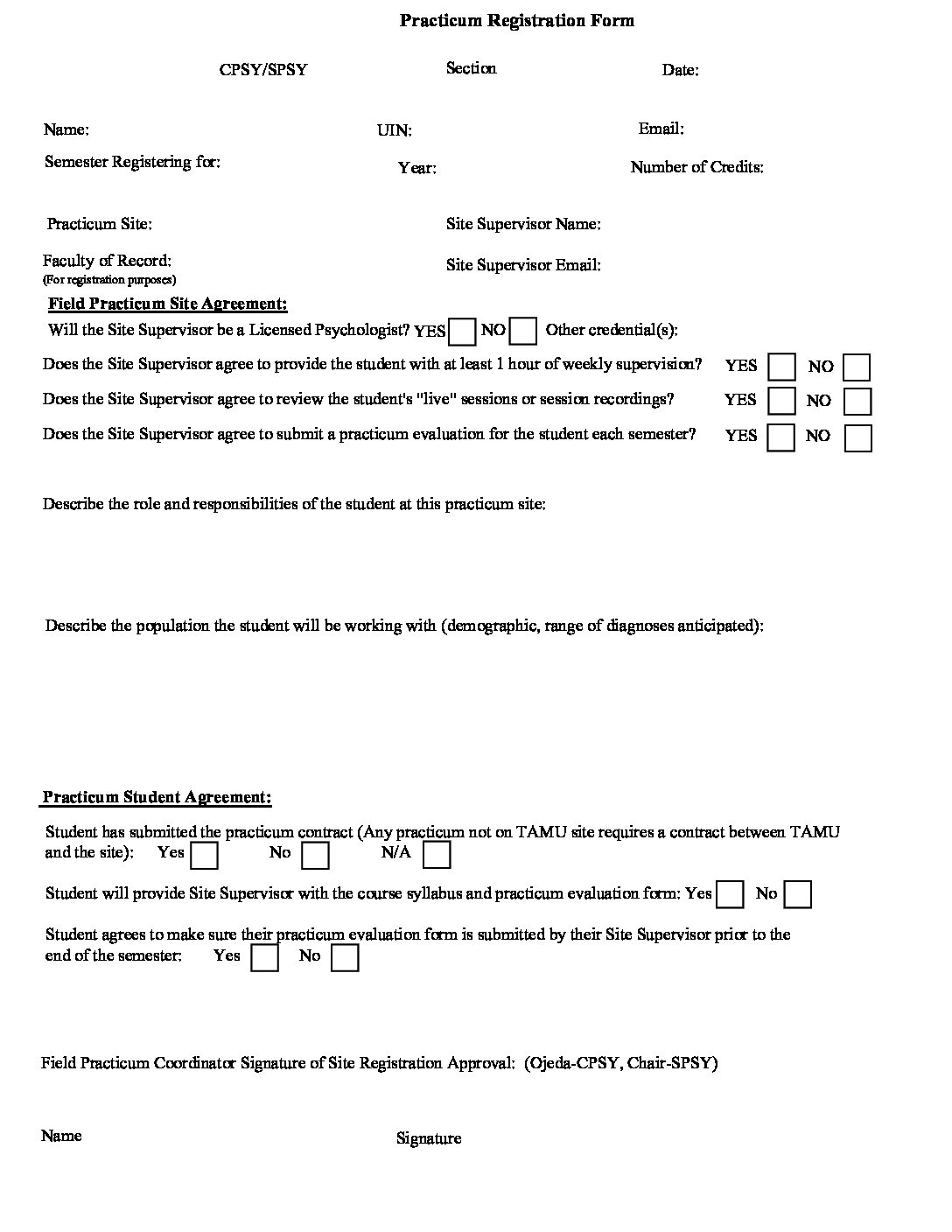 Updated Practicum-Registration-Form - Educational Psychology